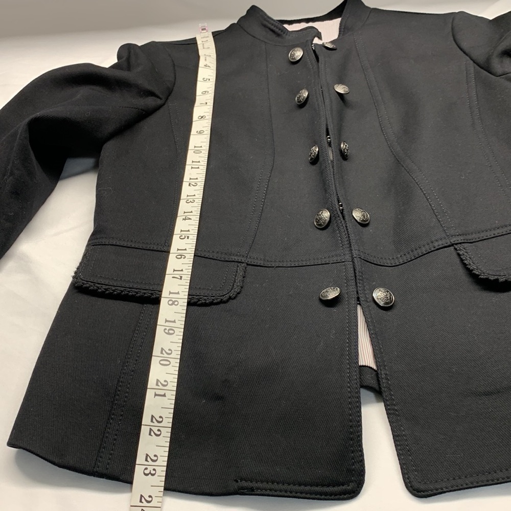 Talbots Black Button-Up Military Style Jacket - Picture 12 of 14